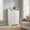 White, variant on BouPower 8 Drawer Dresser For Bedroom, 45 Inch Tall Vertical Chest Of Drawers With LED Light And Charging Station, Modern Organizer Cabinet With Open Shelf For Living Room Entryway Hallway