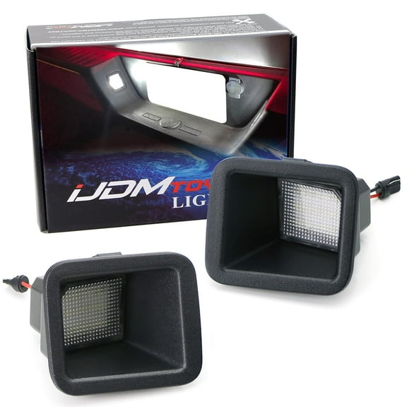 OEM-Fit 3W Full LED License Plate Light Kit For Ford 2017-2022 F250 F350 Super Duty, Powered by 18-SMD Xenon White LED