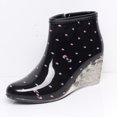 thumbnail image 2 of Bottes de Pluie pour Femmes à Semelles Compensées, Chaussures de Pluie Courtes, Chaussures Élégantes pour Femmes, 2 of 4