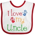 thumbnail image 3 of Inktastic I Love My Uncle Childs Boys or Girls Baby Bib, 3 of 4
