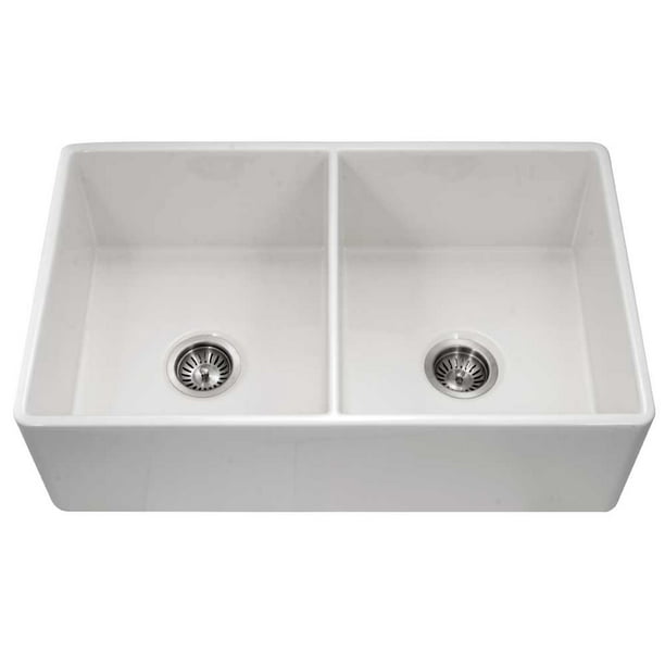 Houzer Platus Fireclay A Front Or, White Acrylic Farmhouse Sink