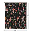 thumbnail image 5 of Red Mushroom Leaf Black Pattern Shower Curtain 72"x84" ,Bathroom Decorative Shower Curtains Set with 12 Hooks,Modern Waterproof Washable Shower Curtain, 5 of 6