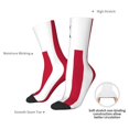 thumbnail image 6 of Women Crew Graphic Print Tube Socks Flag Of Liberian Pattern Design Ladies Socks, 6 of 7
