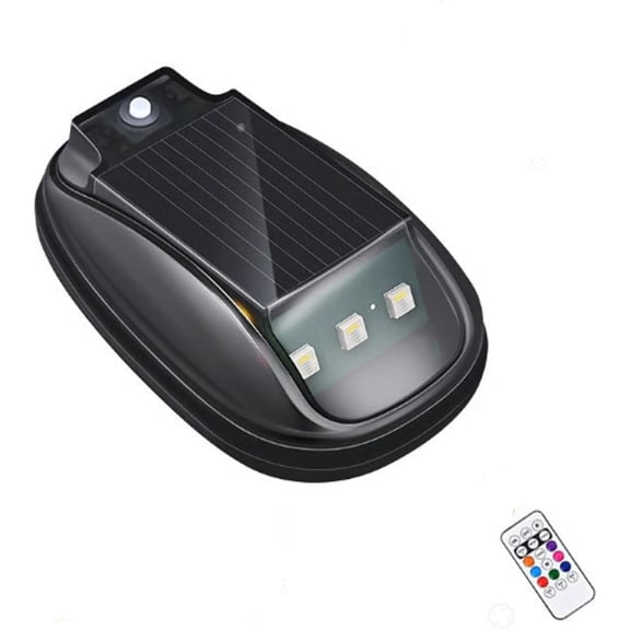 Solar Car Roof RGB Strobe Light with Remote Control, Smart Sensing Marker Light, Wireless LED Strobe Lights with Remote Control, for Motorcycle, Vehicle, Truck Use, Night Driving