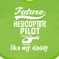 thumbnail image 4 of Inktastic Future Helicopter Pilot Like Daddy Boys Baby Bib, 4 of 4