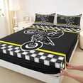 thumbnail image 3 of Feelyou Cartoon Motorcycle Lover Full Size Sheets, Dirt Bike Sports Bed Sheets, Teens Kids Boys Girls Sheet Sets, Breathable Home Decor, 4pcs, 3 of 7