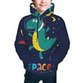 thumbnail image 5 of Kll Unisex Kids Boys Girls Hooded Pocket Pullover Hoodies-Dinosau Space Explorer, 5 of 9