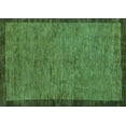thumbnail image 1 of Ahgly Company Machine Washable Indoor Rectangle Abstract Turquoise Blue Modern Area Rugs, 3' x 5', 1 of 4