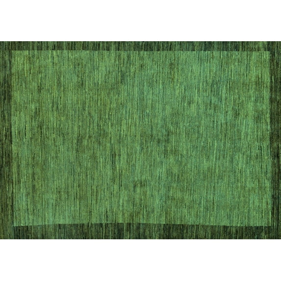 Ahgly Company Machine Washable Indoor Rectangle Abstract Turquoise Blue Modern Area Rugs, 3' x 5'