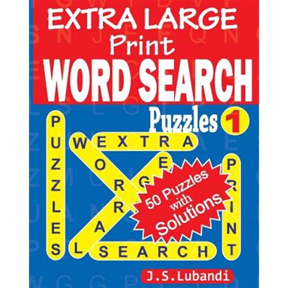 Extra Large Print Word Search Puzzles