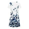 thumbnail image 5 of JINMGG Summer Dresses 2023, Dresses for Women 2023 Women's Summer Bohemian Print Short Sleeve Beach Dress Knee Length Dress Blue S, 5 of 5