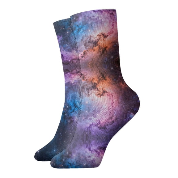 Womens Socks Nebula Novelty Funny Quarter Socks for Mens