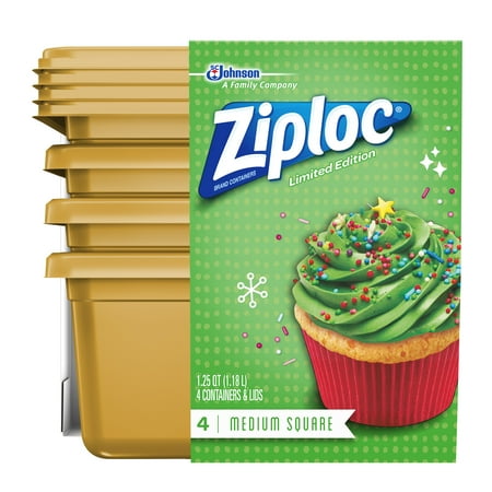 ziploc holiday container ct limited square edition medium gold walmart checker inventory