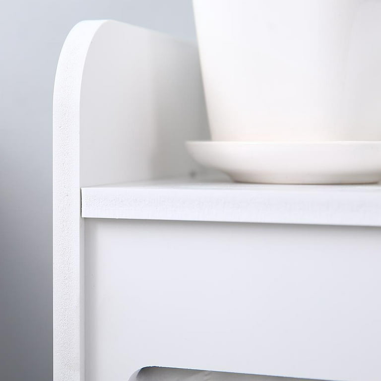 UBesGoo Pedestal Sink Bathroom Vanity Cabinet Bathroom Storage Organizer  Spacesaver White