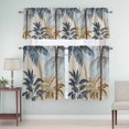 thumbnail image 5 of Watercolor Palm Trees Curtain Valances Set Vintage Tree Scenery Kitchen Curtains 36&nbsp;inch Length Rod Pocket Valance and Tiers 3 Piece Set Small Bedroom Bathroom Laundry Decor, 5 of 9