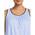 thumbnail image 4 of Secret Treasures Women's Plus Size Shirred Sleep Tank Top, 4 of 5