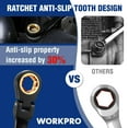 thumbnail image 2 of Juego de llaves WORKPRO extralargas con cabeza flexible, 5 piezas, 8-19 mm, 2 of 7