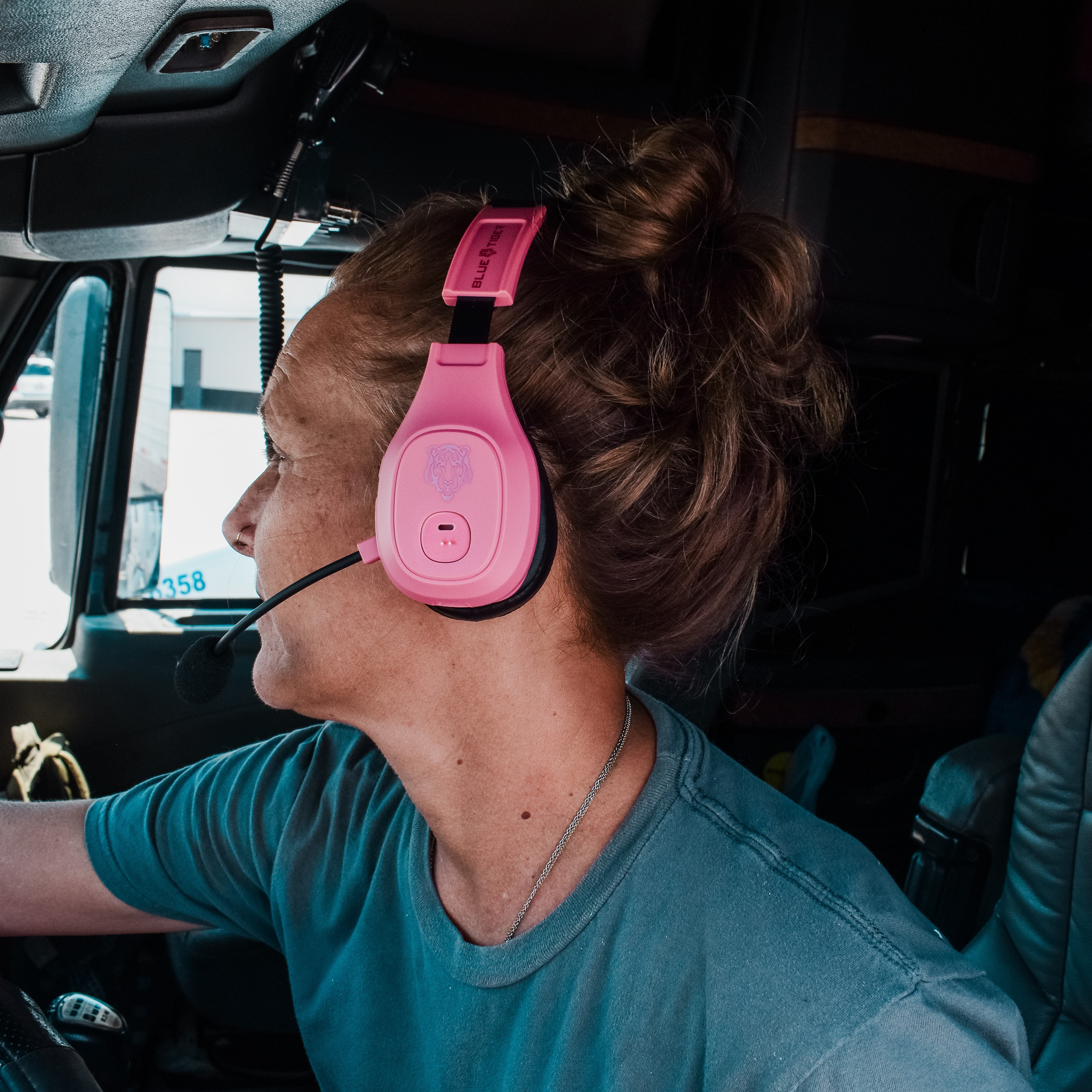 Blue Tiger Storm Rose Gold Wireless Bluetooth Headset