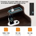 thumbnail image 4 of Comoda Cajonera para Recamara - 6 Cajones De Tela con Parte Superior de Madera y Marco De Acero Plegable - Mueble Organizador con cajonera para Ropa - Luces LED - Estación de Carga, 4 of 6