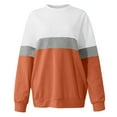 thumbnail image 2 of Fashion Sweatshirts for Women Plus Size Crewneck Casual Solid Round-Neck Pullover Long Sleeve Tops, 2 of 4