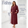 thumbnail image 5 of Dan River Bathrobe for Men and Women One Size Lightweight Cotton Terry Cloth Robe - Pomegranate, 5 of 10