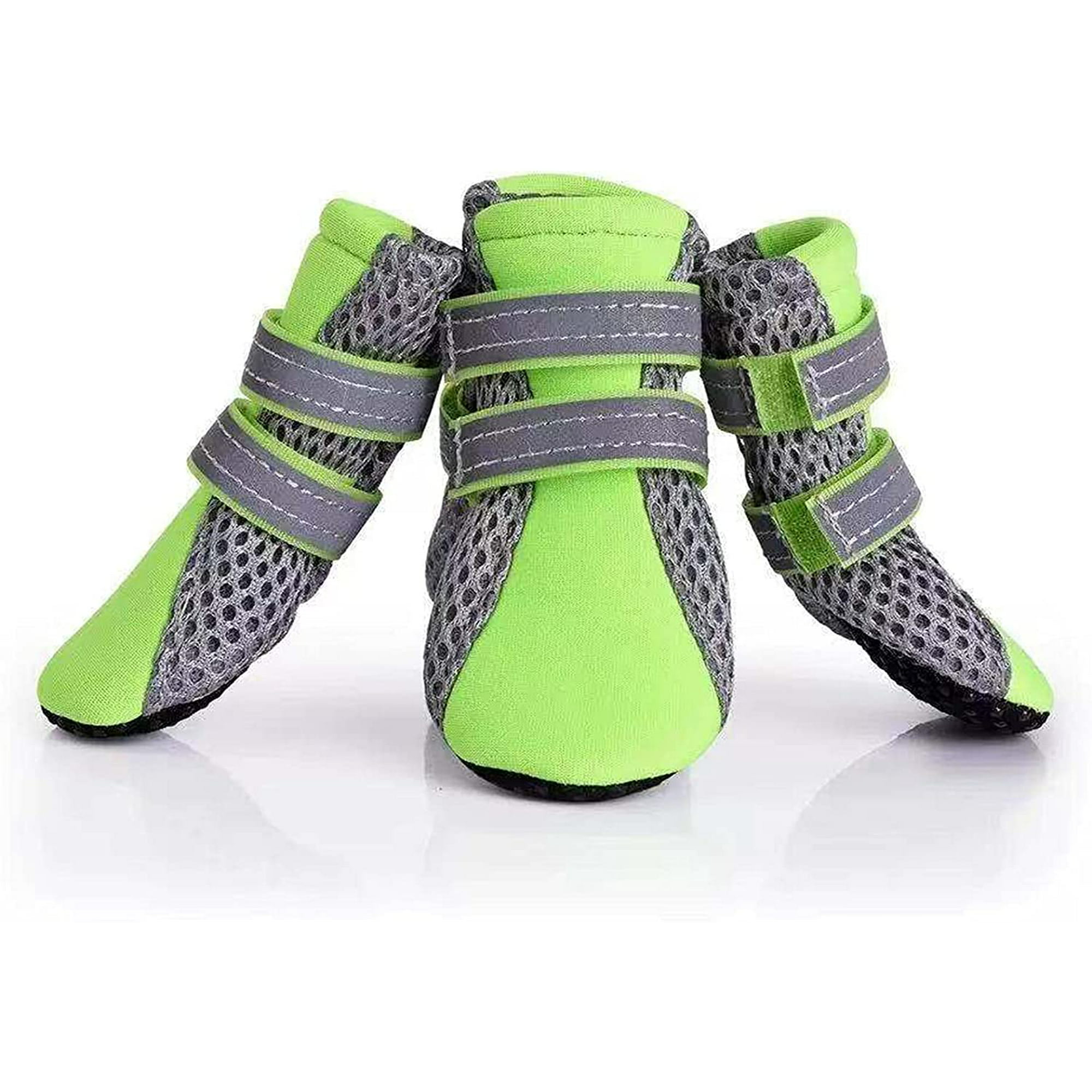 4 dog boots for hot puppies, small dog paw protectors for hiking and  running, non-slip dog sports shoes with reflective tape, light and  breathable mesh dog shoes, size L | Walmart Canada