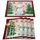 thumbnail image 1 of 4Pcs Christmas Faceless Gnome Tree Elk Printed Linen Place Table Mat Cloth Pad Cup Doilies Dish Coaster Dining Kitchen Placemat733x48cm He Qiyong unisex, 1 of 1