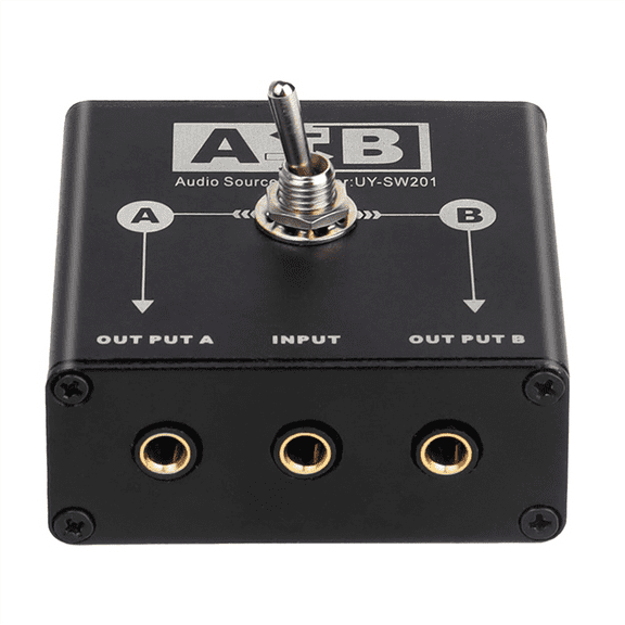 3.5mm Audio Switcher 2 in 1 Out or 1 in 2 Out Audio Selector 2-1 Audio Switch Selector for Sound Card Computer,1 x Audio switcher,Black