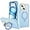 Blue, variant on Designed for iPhone 15 Case with Magnetic Invisible O-Ring Stand Leather Business Phone Cases for iPhone 15 6.1" Compatible with Mag-Safe [Military Grade Drop Protection] Shockproof,Black