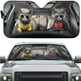 thumbnail image 2 of 3D Chartreux Cats Car Auto Sunshades Windshield Heat Protection, Pet Cat Sun Shades Univeral Fit Cars Suv Truck, 2 of 5