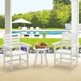 thumbnail image 4 of DYCANPO 18'' HDPS Outdoor Dining Chair Set of 4, Patio Chair with Armrest for Backyard, White, 4 of 6