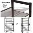 thumbnail image 3 of Shoe Rack, 8-Tier Shoe Organizer, Metal Shoe Storage for Garage, Set of 2, 4-Tier Stackable Shoe Shelf, with Adjustable Flat or Angled Shelves, 32-40 Pairs, Cappuccino Beige ULMR008L01, 3 of 5
