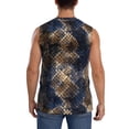 thumbnail image 4 of Bingfone Watercolor Snake Skin Pattern Men's Tank Tops Workout Sleeveless Tee Shirts Running Beach Tanks for Men-Small, 4 of 7