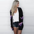 thumbnail image 5 of NordicNest Cardigan For Women Elegant Sweaters Ladies Butterfly Print V-Neck Long Sleeve Coat Pockets Outerwear Trendy Outerwear Fall Fashion Knitwear Tops, 5 of 9