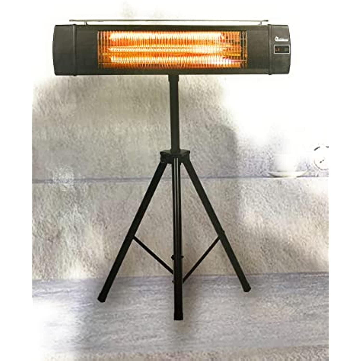 Dr. Infrared Heater DR-368, Indoor/Outdoor 1500W Carbon Infrared Patio  Heater with Tripod and Remote Control, Black - Walmart.com