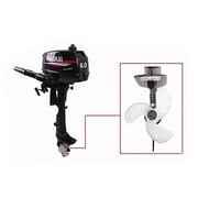 HANGKAI 6 HP 2Stroke Outboard Motor Fishing Boat Engine Water Cooling CDI System 102CC 1000±100r/Min