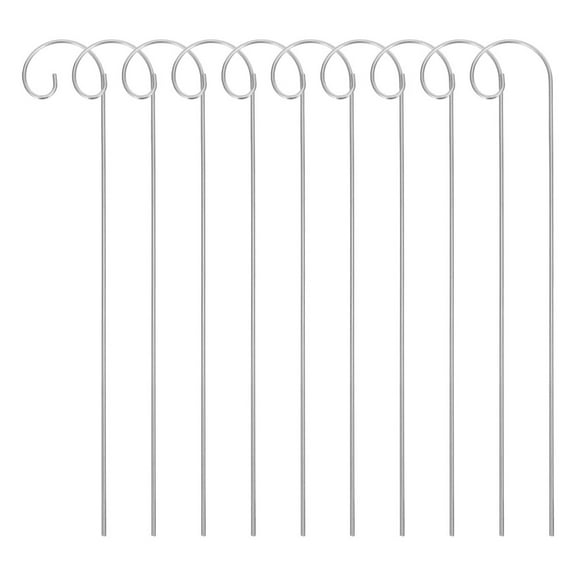 WINOMO 10pcs Heavy Duty Garden Stake for Outdoor Space with Iron Hanging Features