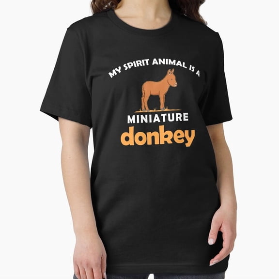 Mini Donkey Spirit Animal Pet Lover Cute Farm Creature Heart Art Unisex T-Shirt, up to size 5XL