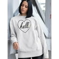 thumbnail image 2 of Hello Heart W Daisy Sweatshirt Women -Image by Shutterstock, Female 4X-Large, 2 of 4