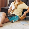 thumbnail image 2 of Daiia Hawaiian Swimming Lion Mens Woven Stretch Pajama Short,Short Pajama Pants-XX-Large, 2 of 7