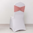 thumbnail image 6 of Efavormart 5 Pack Dusty Rose Wide Ruffled Spandex Chair Sash Band - 8"x13", 6 of 11