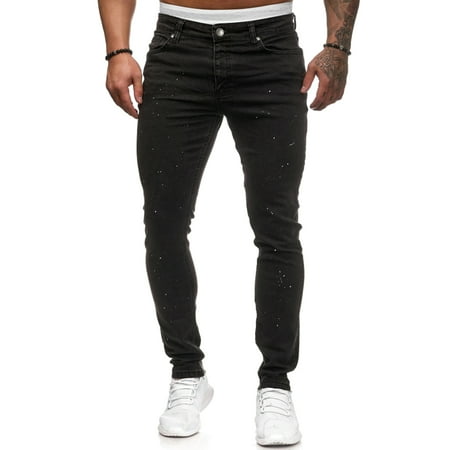 Sexy Dance Men Black Denim Jeans Male Fashion Hip Hop Skinny Slim Fit Denim Pants Teenage Boys Biker Trousers Joggings