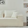 thumbnail image 3 of MAYEERTY 104.33" L-Shaped Sponge Modular Sectional Sofa, Modern White Cloud Corner Couch, 3 of 5