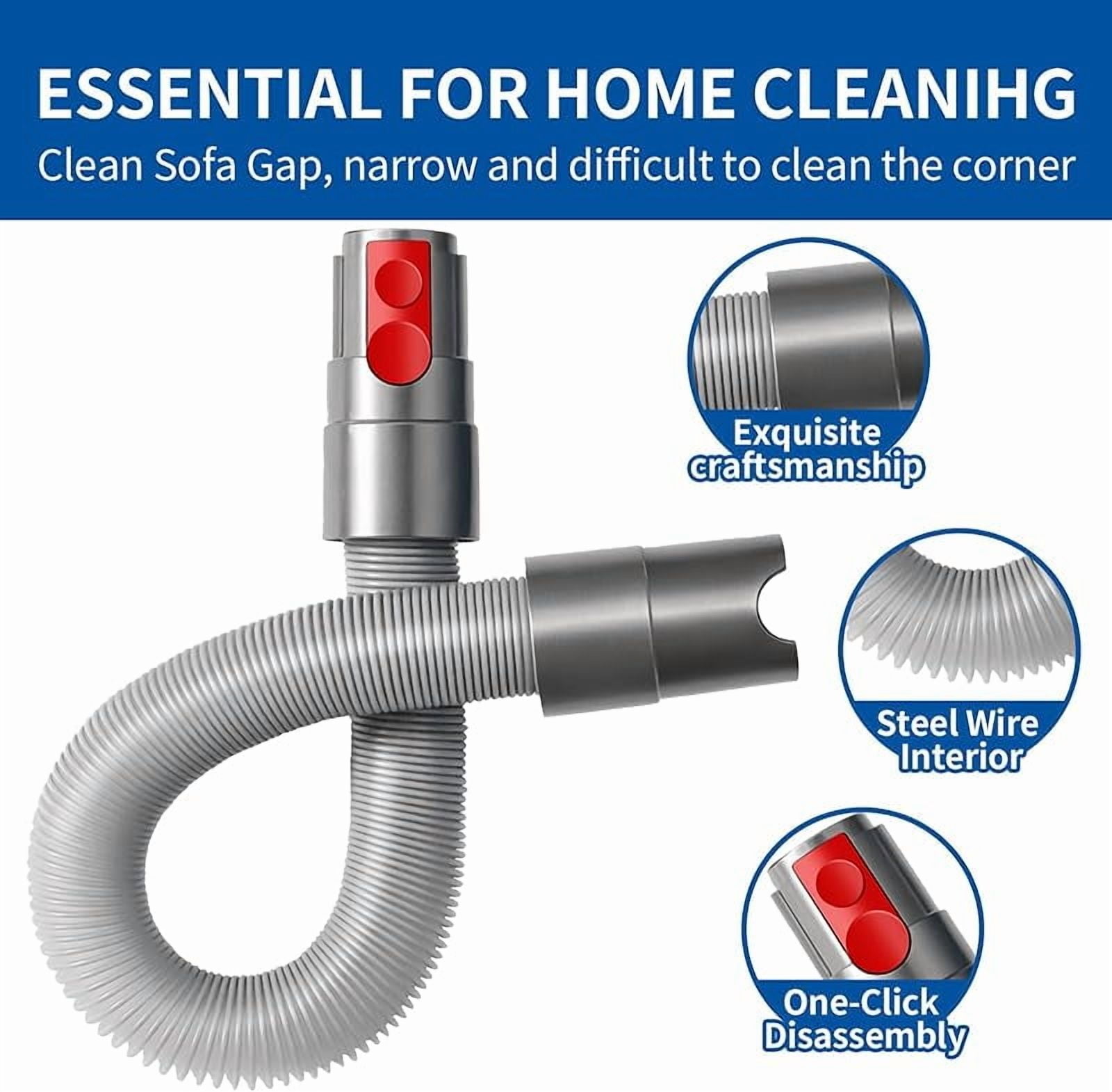 Flexible Extension Hose Attachment for Cordless Vacuum Cleaner - Compatible with V15 V8 V7 V10 V11 Detect Torque Drive Outsize Absolute Animal Trigger Motorhead Dy*son Model