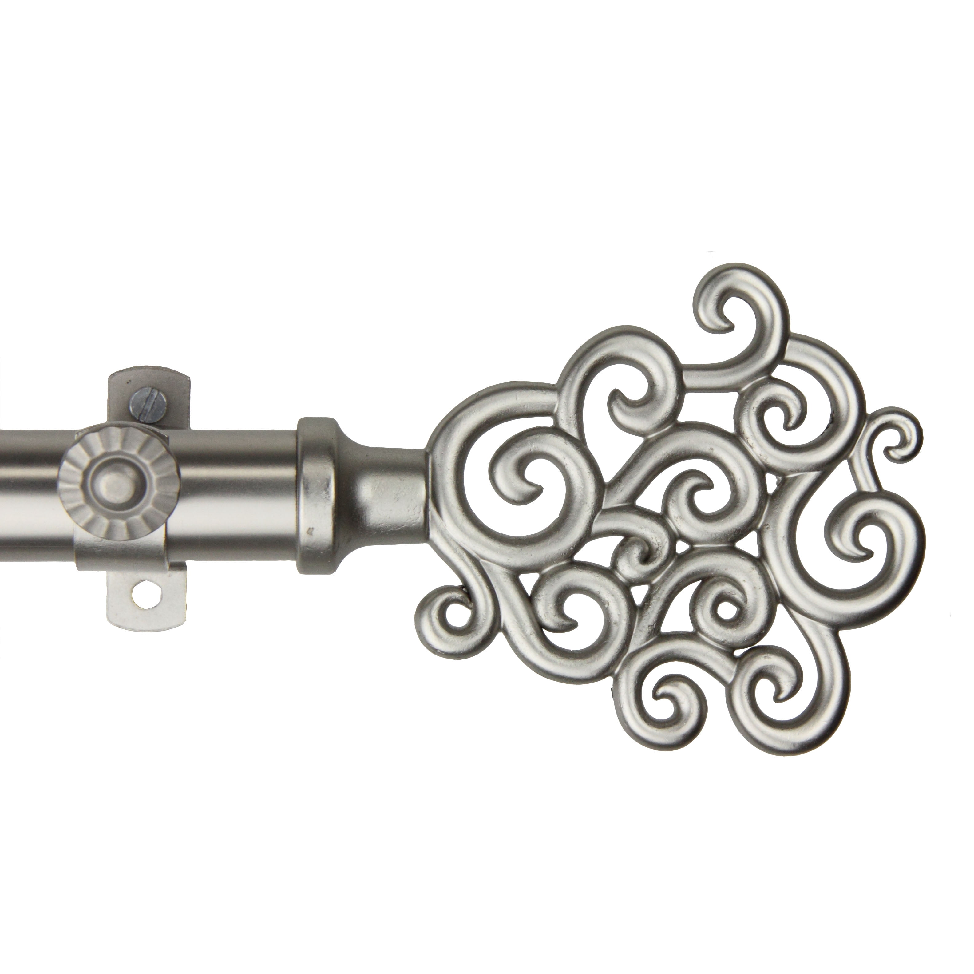 Fabritio 13/16 inch dia. Curtain Rod 48-84" - Satin Nickel