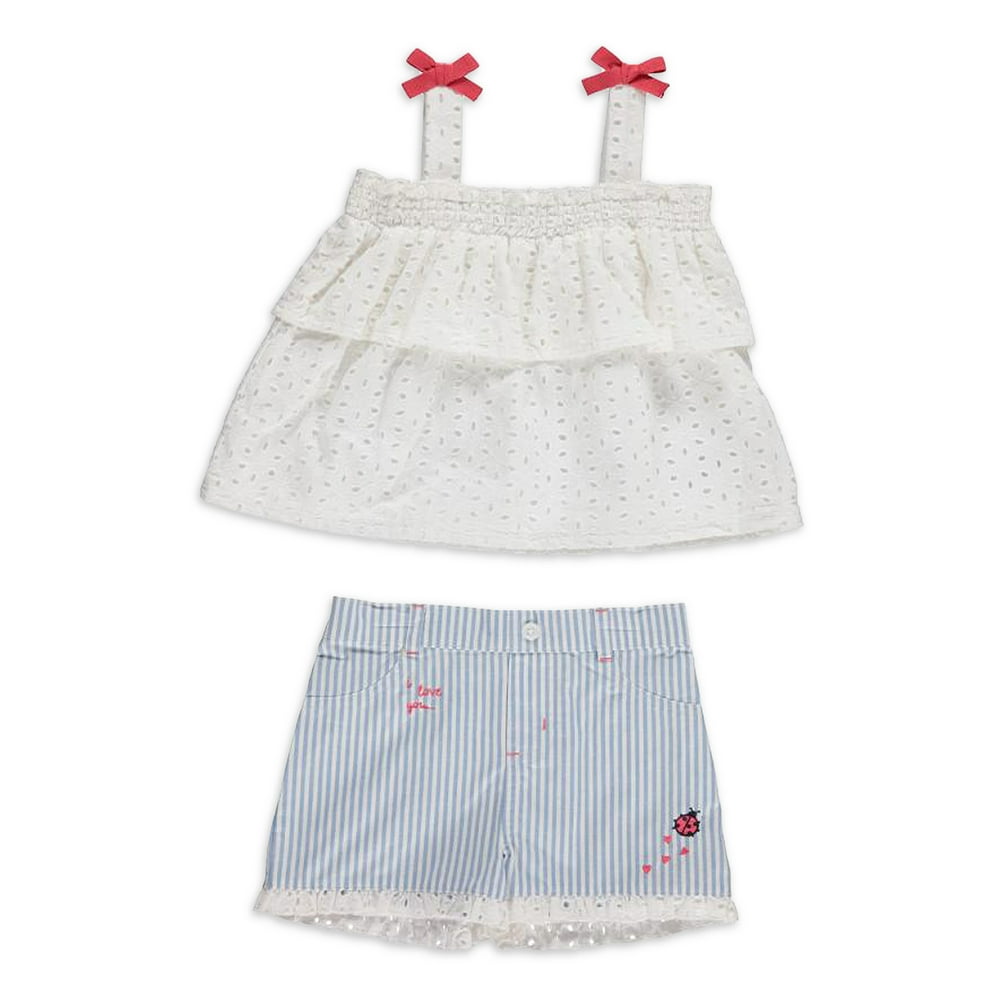 Quiltex Quiltex Baby Girl Tank & Shorts Outfit, 2pc set