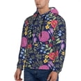 thumbnail image 3 of Sikiie Floral Men's Hoodie, Essentials Hoodie, Sweatshirt, Pullover Hooded Sweatshirt for Men-3X-Large, 3 of 7