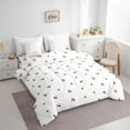 thumbnail image 3 of jejeloiu Kawaii Cartoon Fruit Bedding Comforter Set 7pcs,Cartoon Cherry Queen Bedding Sets,Red Cherries Queen Sheet Sets For Princess,Ultra Soft Home Decor Reversible, 3 of 8