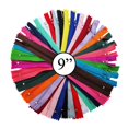 thumbnail image 1 of Cremalleras de nailon KGS para manualidades de costura | 20 colores surtidos | 100 cremalleras/paquete (9 pulgadas), 1 of 5
