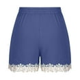 thumbnail image 5 of fatyb Shorts for Womens Drawstring Elastic Waist Lounge Shorts Lace Hem Loose Women's Summer Shorts, 5 of 5